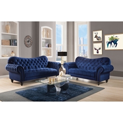 ACME Iberis Loveseat in Navy Velvet 