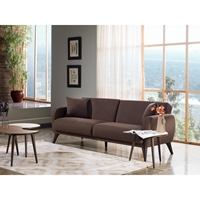 Hudson Bellona Upholstered Sofa-In-A-Box - 33"x79"x31" - Brown 